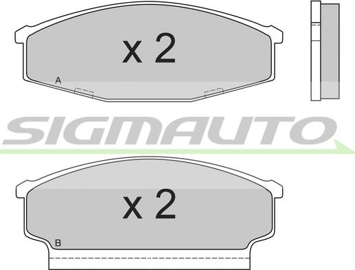 SIGMAUTO SPA408 - Brake Pad Set, disc brake autospares.lv