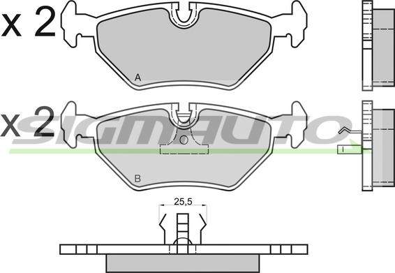 SIGMAUTO SPA415 - Brake Pad Set, disc brake autospares.lv