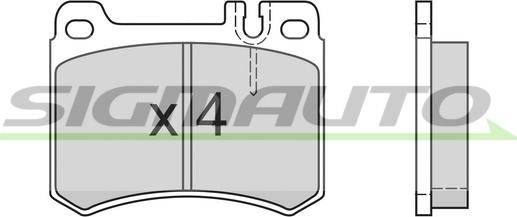 SIGMAUTO SPA410 - Brake Pad Set, disc brake autospares.lv