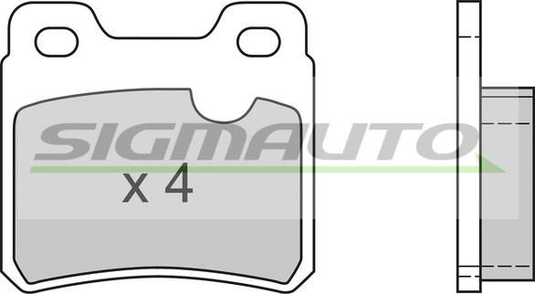 SIGMAUTO SPA418 - Brake Pad Set, disc brake autospares.lv