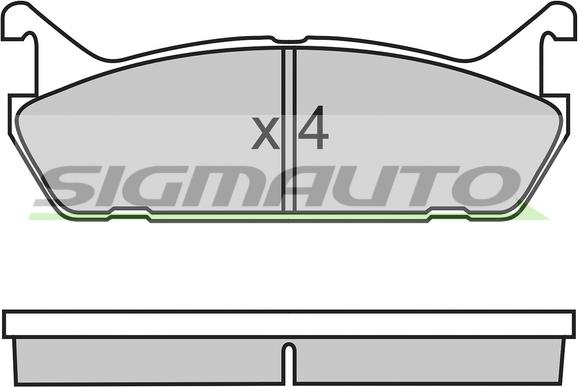 SIGMAUTO SPA488 - Brake Pad Set, disc brake autospares.lv