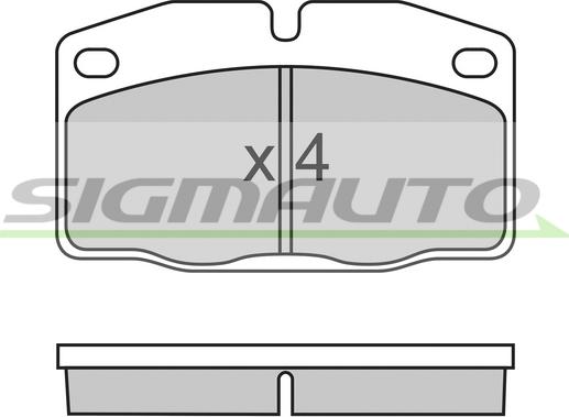 SIGMAUTO SPA487 - Brake Pad Set, disc brake autospares.lv