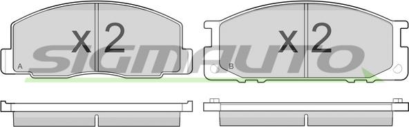 SIGMAUTO SPA435 - Brake Pad Set, disc brake autospares.lv