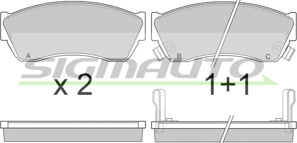 SIGMAUTO SPA420 - Brake Pad Set, disc brake autospares.lv