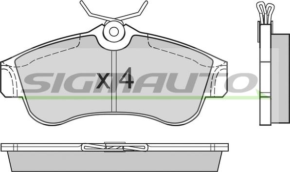 SIGMAUTO SPA470 - Brake Pad Set, disc brake autospares.lv