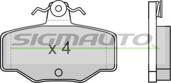 SIGMAUTO SPA471 - Brake Pad Set, disc brake autospares.lv