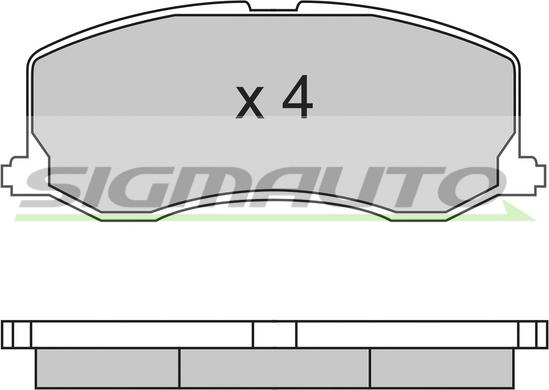 SIGMAUTO SPA596 - Brake Pad Set, disc brake autospares.lv