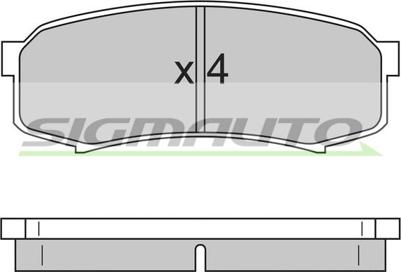 SIGMAUTO SPA597 - Brake Pad Set, disc brake autospares.lv