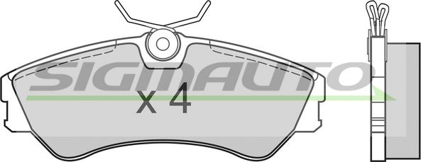 SIGMAUTO SPA541 - Brake Pad Set, disc brake autospares.lv