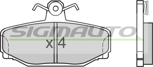 SIGMAUTO SPA542 - Brake Pad Set, disc brake autospares.lv