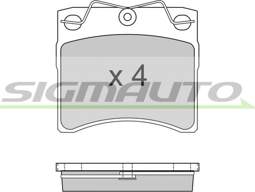 SIGMAUTO SPA554 - Brake Pad Set, disc brake autospares.lv