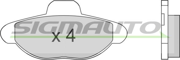 SIGMAUTO SPA552 - Brake Pad Set, disc brake autospares.lv