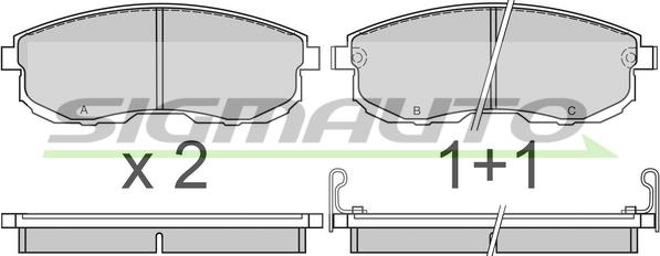 SIGMAUTO SPA569 - Brake Pad Set, disc brake autospares.lv