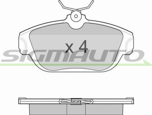 SIGMAUTO SPA505 - Brake Pad Set, disc brake autospares.lv