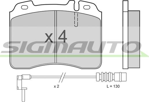 SIGMAUTO SPA506 - Brake Pad Set, disc brake autospares.lv