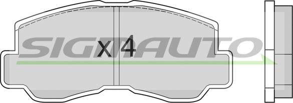 SIGMAUTO SPA508 - Brake Pad Set, disc brake autospares.lv