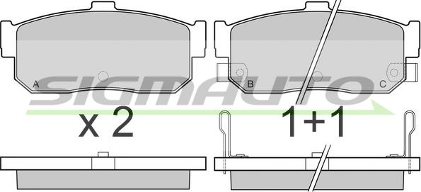 SIGMAUTO SPA513 - Brake Pad Set, disc brake autospares.lv