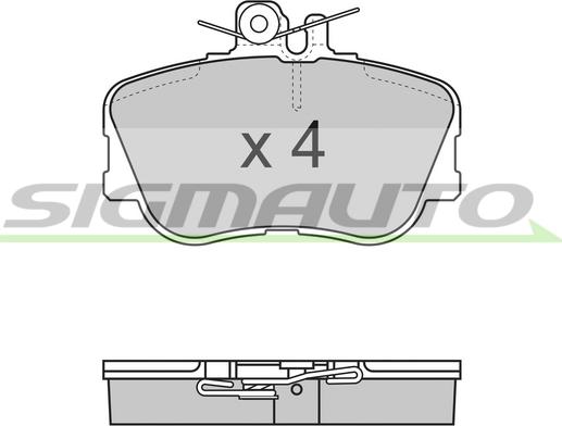 SIGMAUTO SPA586 - Brake Pad Set, disc brake autospares.lv