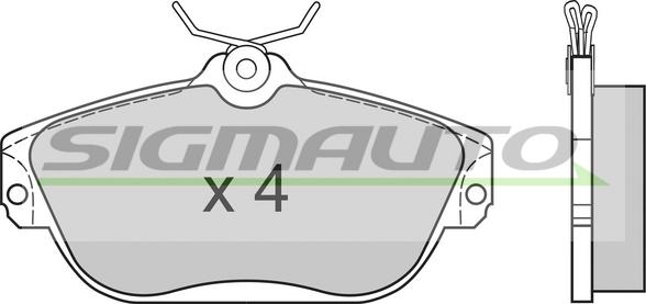 SIGMAUTO SPA582 - Brake Pad Set, disc brake autospares.lv