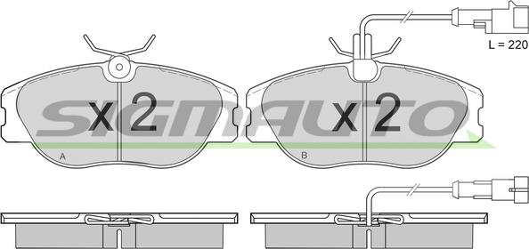 SIGMAUTO SPA587 - Brake Pad Set, disc brake autospares.lv