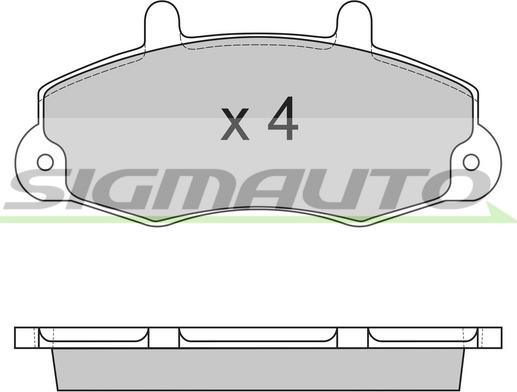 SIGMAUTO SPA525 - Brake Pad Set, disc brake autospares.lv