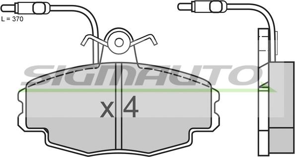 SIGMAUTO SPA528 - Brake Pad Set, disc brake autospares.lv