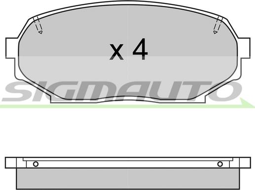 SIGMAUTO SPA571 - Brake Pad Set, disc brake autospares.lv