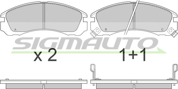 SIGMAUTO SPA573 - Brake Pad Set, disc brake autospares.lv