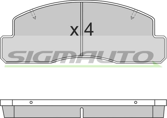 SIGMAUTO SPA696 - Brake Pad Set, disc brake autospares.lv