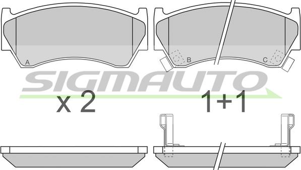 SIGMAUTO SPA691 - Brake Pad Set, disc brake autospares.lv