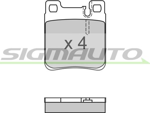 SIGMAUTO SPA653 - Brake Pad Set, disc brake autospares.lv