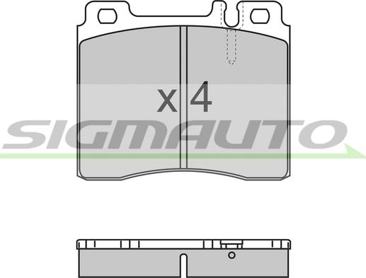 SIGMAUTO SPA657 - Brake Pad Set, disc brake autospares.lv