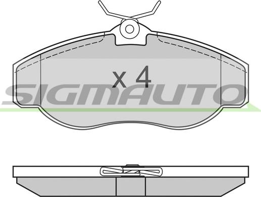 SIGMAUTO SPA661 - Brake Pad Set, disc brake autospares.lv