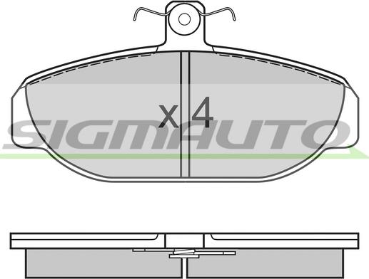 SIGMAUTO SPA616 - Brake Pad Set, disc brake autospares.lv