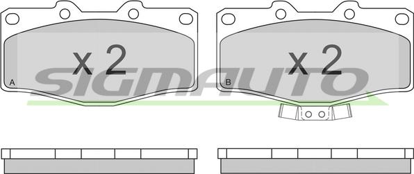 SIGMAUTO SPA618 - Brake Pad Set, disc brake autospares.lv