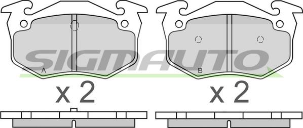 SIGMAUTO SPA613 - Brake Pad Set, disc brake autospares.lv