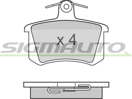 SIGMAUTO SPA612 - Brake Pad Set, disc brake autospares.lv