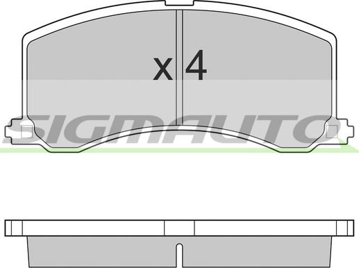 SIGMAUTO SPA684 - Brake Pad Set, disc brake autospares.lv