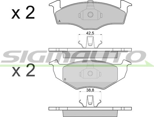 SIGMAUTO SPA682 - Brake Pad Set, disc brake autospares.lv