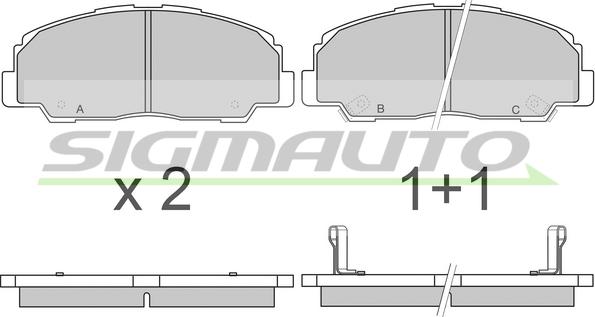 SIGMAUTO SPA639 - Brake Pad Set, disc brake autospares.lv