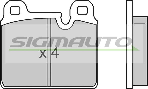 SIGMAUTO SPA636 - Brake Pad Set, disc brake autospares.lv