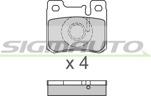 SIGMAUTO SPA631 - Brake Pad Set, disc brake autospares.lv