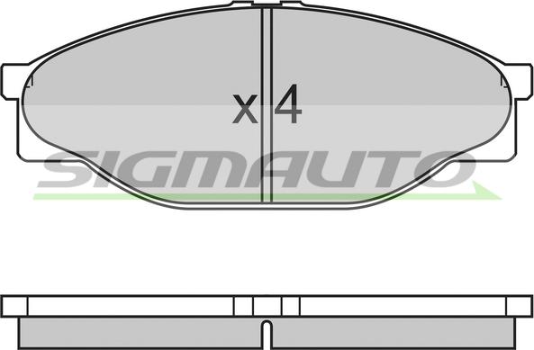 SIGMAUTO SPA633 - Brake Pad Set, disc brake autospares.lv