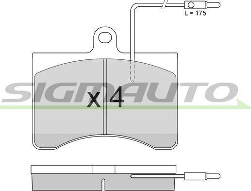 SIGMAUTO SPA094 - Brake Pad Set, disc brake autospares.lv