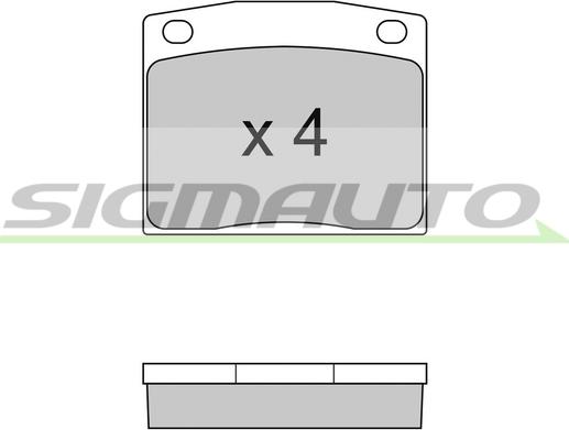 SIGMAUTO SPA095 - Brake Pad Set, disc brake autospares.lv