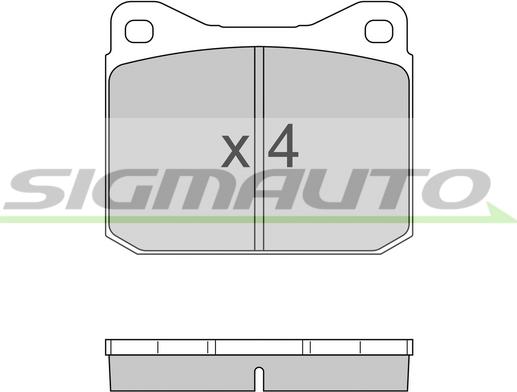 SIGMAUTO SPA097 - Brake Pad Set, disc brake autospares.lv