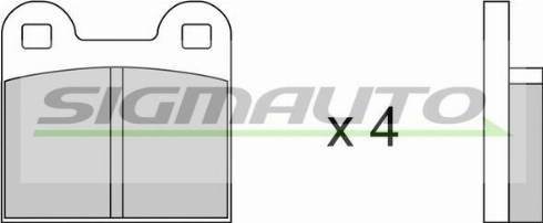 SIGMAUTO SPA047 - Brake Pad Set, disc brake autospares.lv