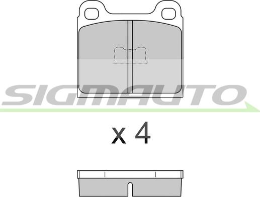 SIGMAUTO SPA054 - Brake Pad Set, disc brake autospares.lv