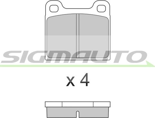 SIGMAUTO SPA009 - Brake Pad Set, disc brake autospares.lv
