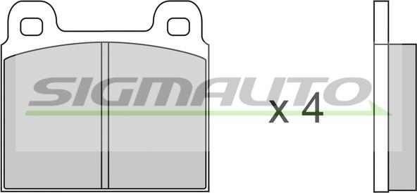 SIGMAUTO SPA011 - Brake Pad Set, disc brake autospares.lv